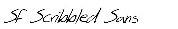 SF Scribbled Sans font preview